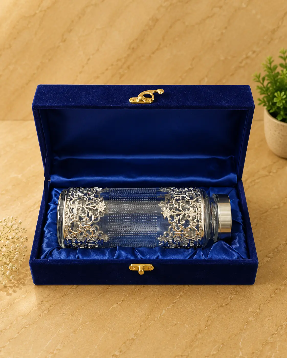 German silver corporate gift set in premium packaging by Nestora Overseas, Moradabad
